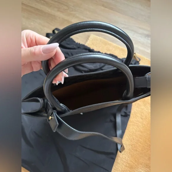 NWOT CÉLINE Black Triomphe Coated Canvas Vertical Cabas Medium - Picture 15 of 16